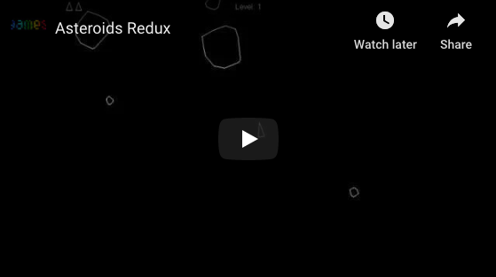 Youtube video of Asteroids redux